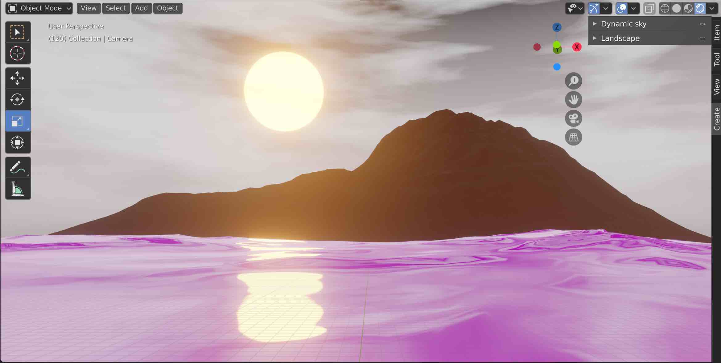 A render preview of one of the dusk scenes.